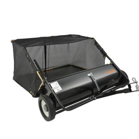 VEVOR Tow Behind Lawn Sweeper, 50 in Pull Behind Lawn Sweeper, 26 cu. ft Large Capacity Leaf & Grass Collector