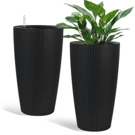 Indoor/Outdoor Modern The appearance is made of imitation rattan Design Planter