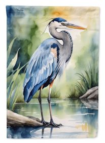 Great Blue Heron Bird House Flag Large Porch Sleeve Pole Decorative Outside Yard Banner Artwork Wall Hanging, Polyester, House Size, Multicolor
