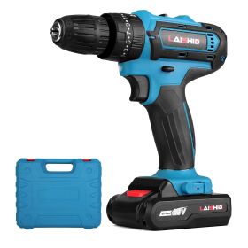 Cordless Drill Set With 2Pcs 28V Batteries and Charger 2 Variable Speeds 3/8In Keyless Chuck 265ln-lbs 25+3 Torque Positions Included 24Pcs Drill