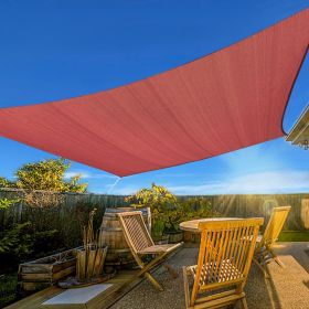 Prohibited From Sale On Amazon XISHAN 10'X13' Light Grey,Sand,Rust Red,Dark Grey,Cream,Beige HDPE Sunshade Sail, 160 Grams (Option: 10X13ft-Rust Red)