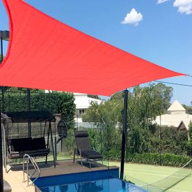 Prohibited From Sale On Amazon XISHAN 10'X10' Cream,Light Grey,Scarlet,Beige HDPE Sunshade Sail, 160 Grams (Option: 10X10ft-Scarlet)