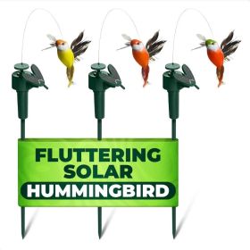Decorative 3 Pcs Hummingbird Solar Garden Stakes For Yard Decorations Outdoor Cute Design Bright (Option: 3pcs)