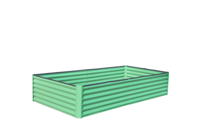 6x3x1ft Galvanized Raised Garden Bed, Outdoor Planter Garden Boxes Large Metal Planter Box for Gardening Vegetables Fruits Flowers, Green (Color: as Pic)