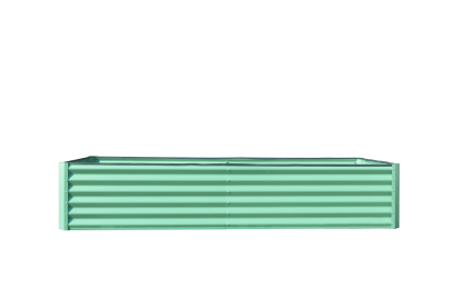 8x4x1.5 ft Galvanized Raised Garden Bed, Outdoor Planter Garden Boxes Large Metal Planter Box for Gardening Vegetables Fruits Flowers, Green (Color: as Pic)