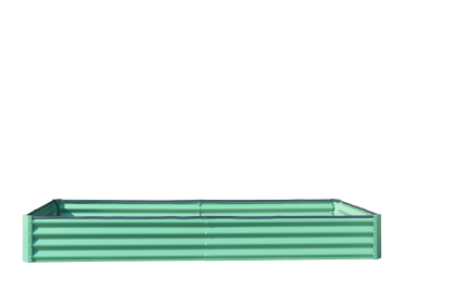 8x4x1 ft Galvanized Raised Garden Bed, Outdoor Planter Garden Boxes Large Metal Planter Box for Gardening Vegetables Fruits Flowers,Green (Color: as Pic)